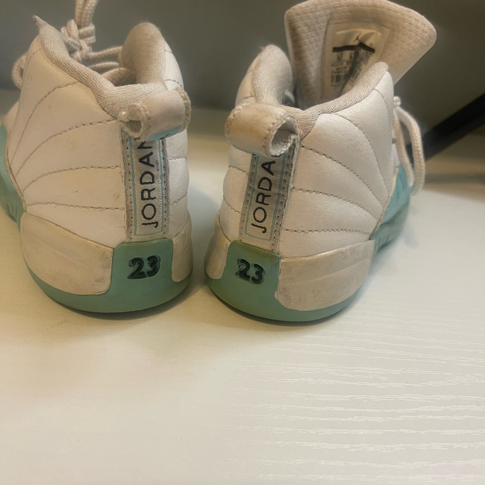 Jordan Kids White and Mint Sneakers